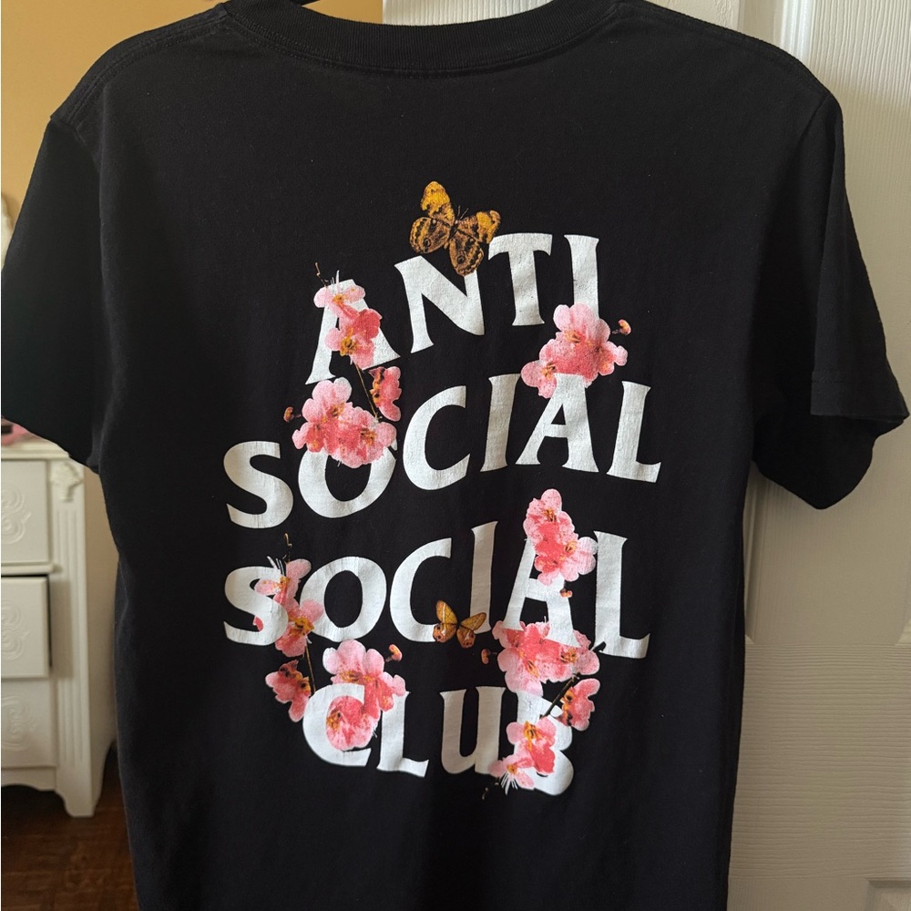 Graphic Tee with Pink Floral Design